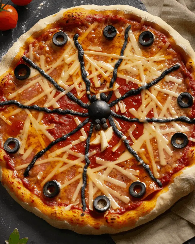 Easy Creepy Crawly Spider Pizza