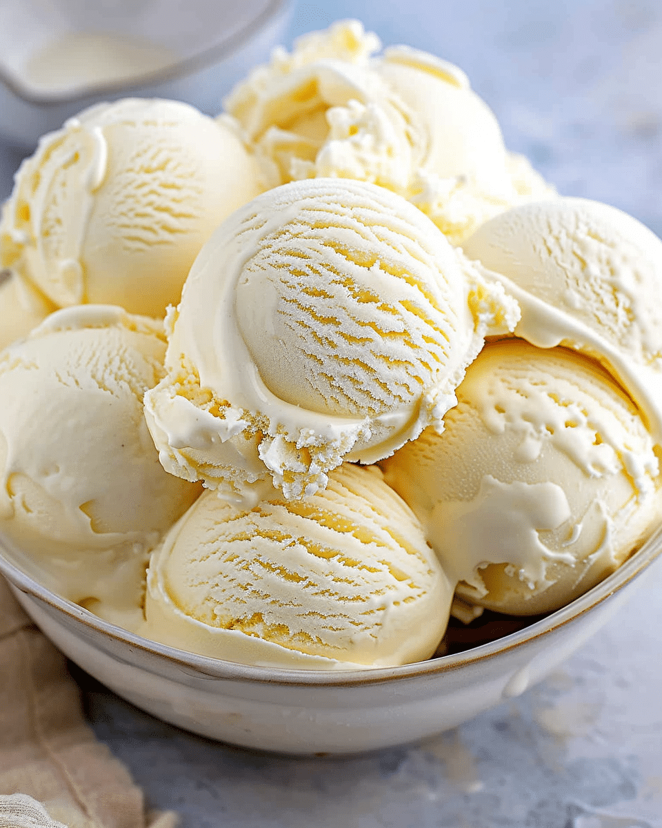 Homemade No-Churn Vanilla Ice Cream
