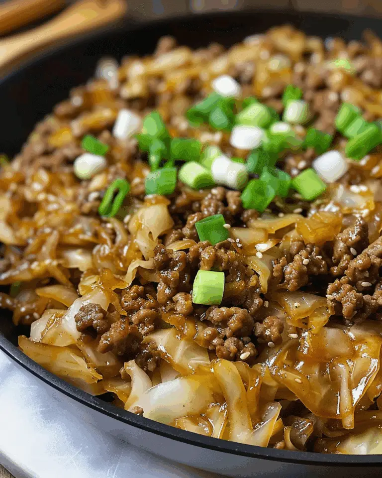 Low-Carb Mongolian Ground Beef and Cabbage Recipe