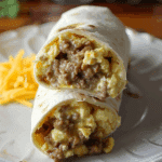 Sausage Gravy Breakfast Burritos
