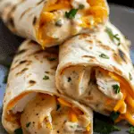 Cheesy Garlic Chicken Wraps
