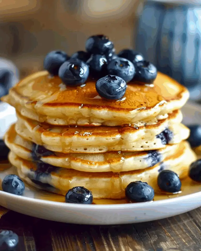 Greek Yogurt Pancakes with Blueberries