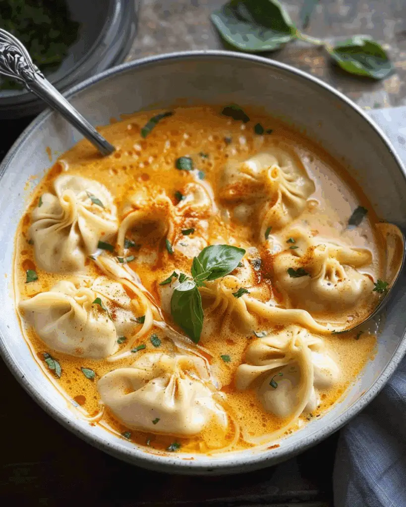 Thai Coconut Curry Dumpling Soup
