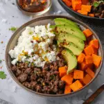 Viral Cottage Cheese Sweet Potato Beef Bowls