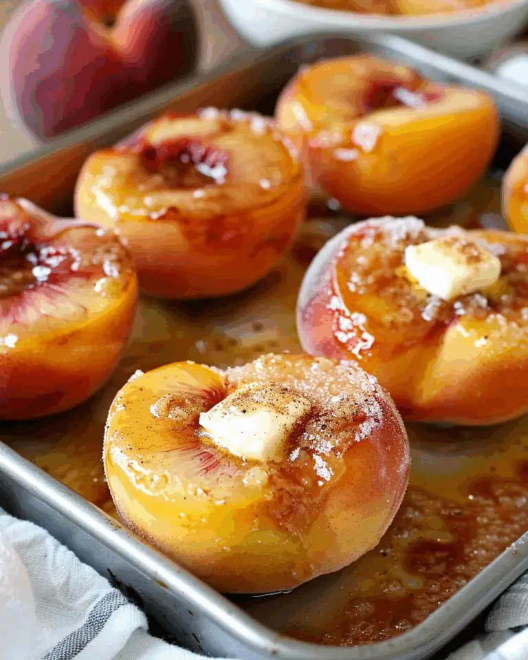 Cinnamon Sugar Baked Peaches