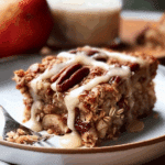 Oatmeal Apple Breakfast Bake with Cinnamon and Pecans