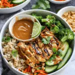 Thai Chicken Bowls with Peanut Sauce