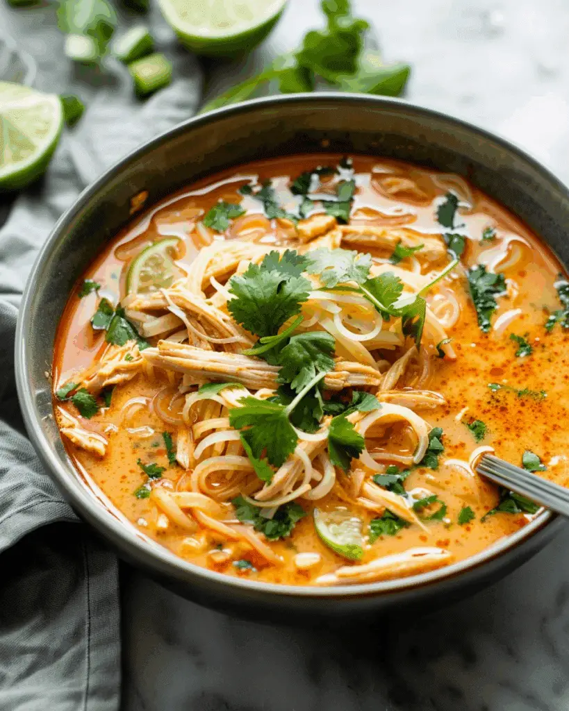 Easy Thai Chicken Curry Soup