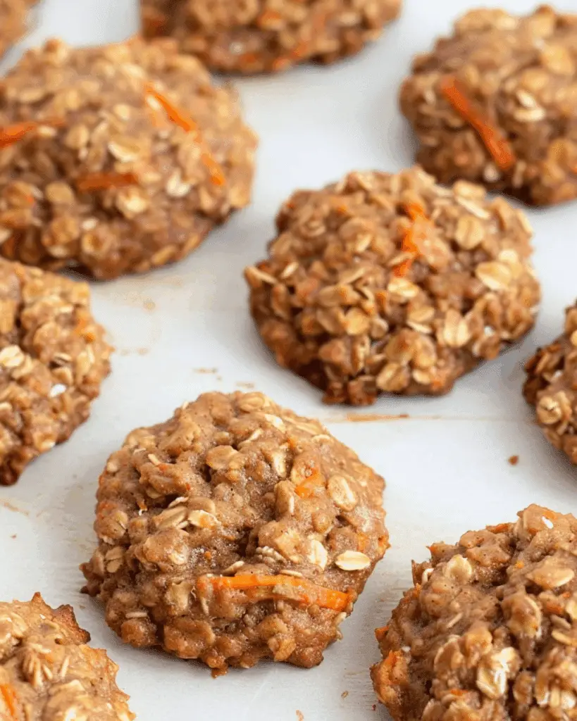 Healthy Carrot Cake Oatmeal Cookies