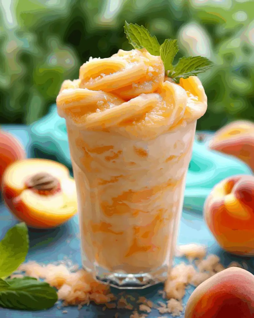 Refreshing Homemade Peach Slurpee