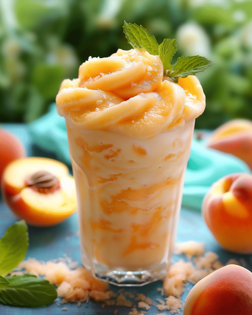 Refreshing Homemade Peach Slurpee