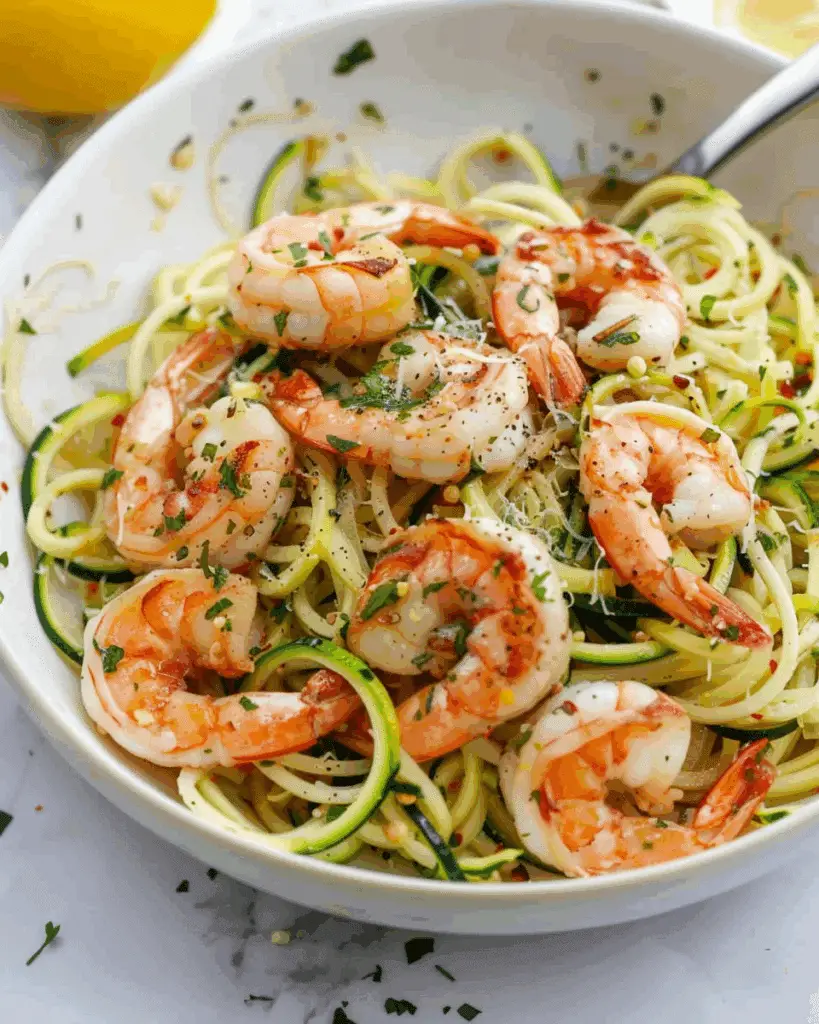Shrimp Scampi with Zoodles
