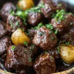 Garlic Butter Beef Bites with Potatoes