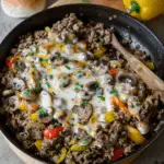 Macro-Friendly Ground Beef Philly Skillet