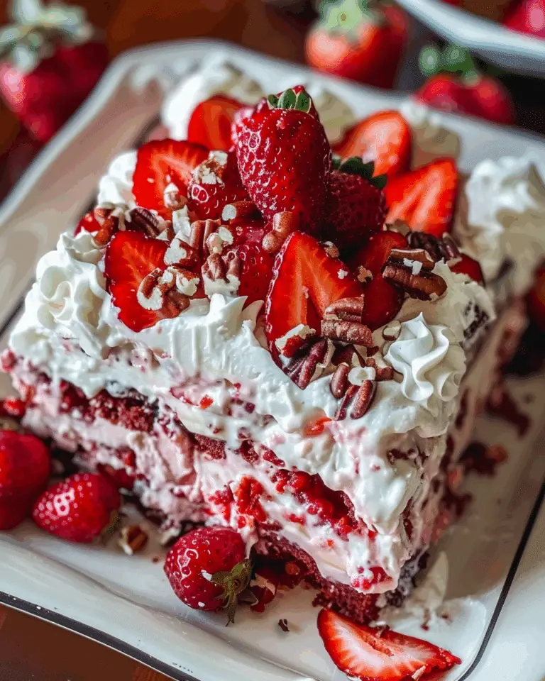 Strawberry Earthquake Cake