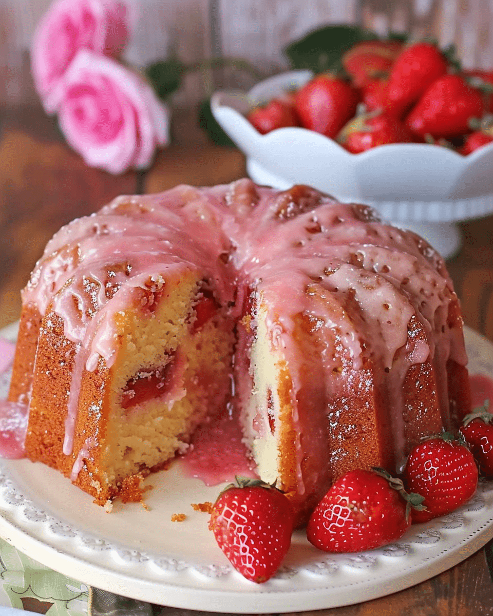 Strawberry Pound Cake Recipe