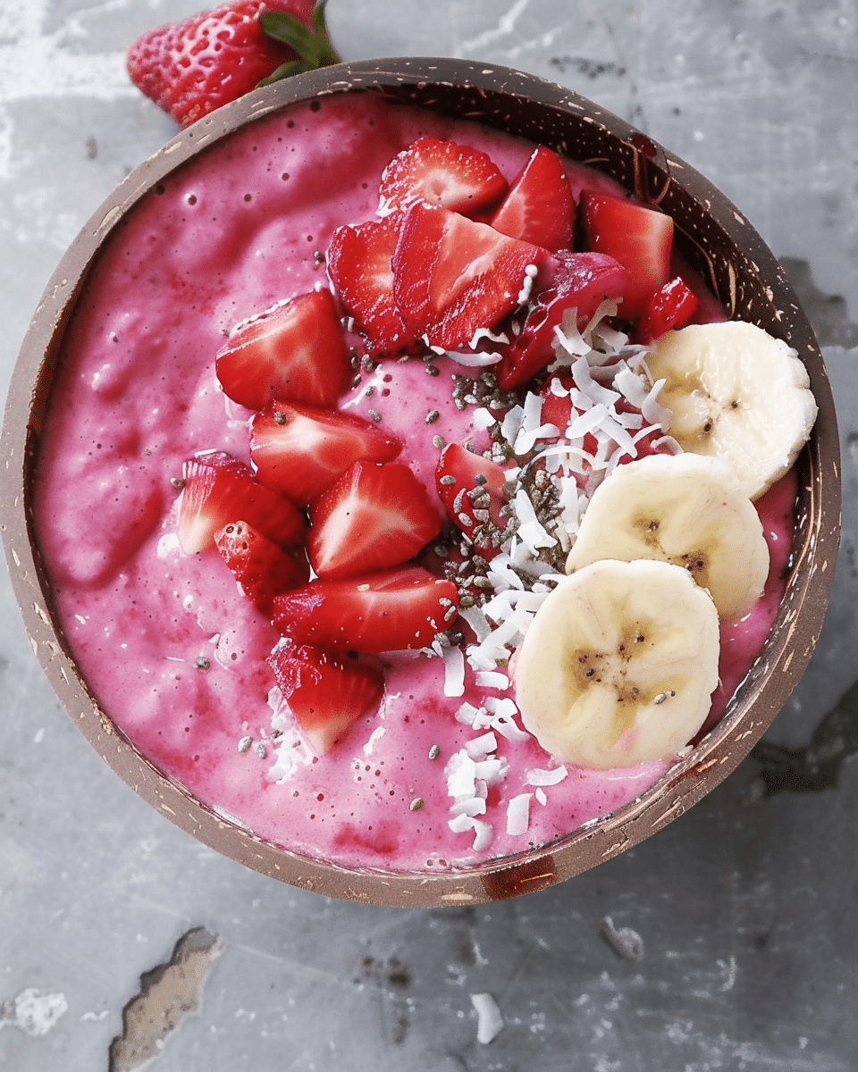 Strawberry Banana Smoothie Bowl