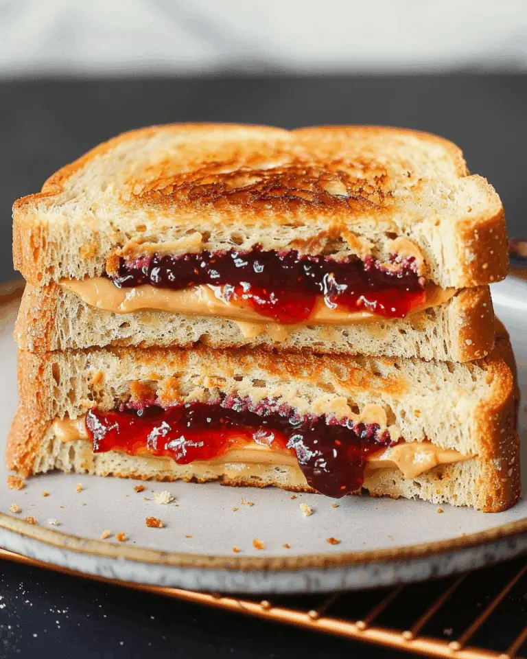 Toasted Peanut Butter and Jelly Sandwich