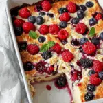 High Protein Triple Berry Bake