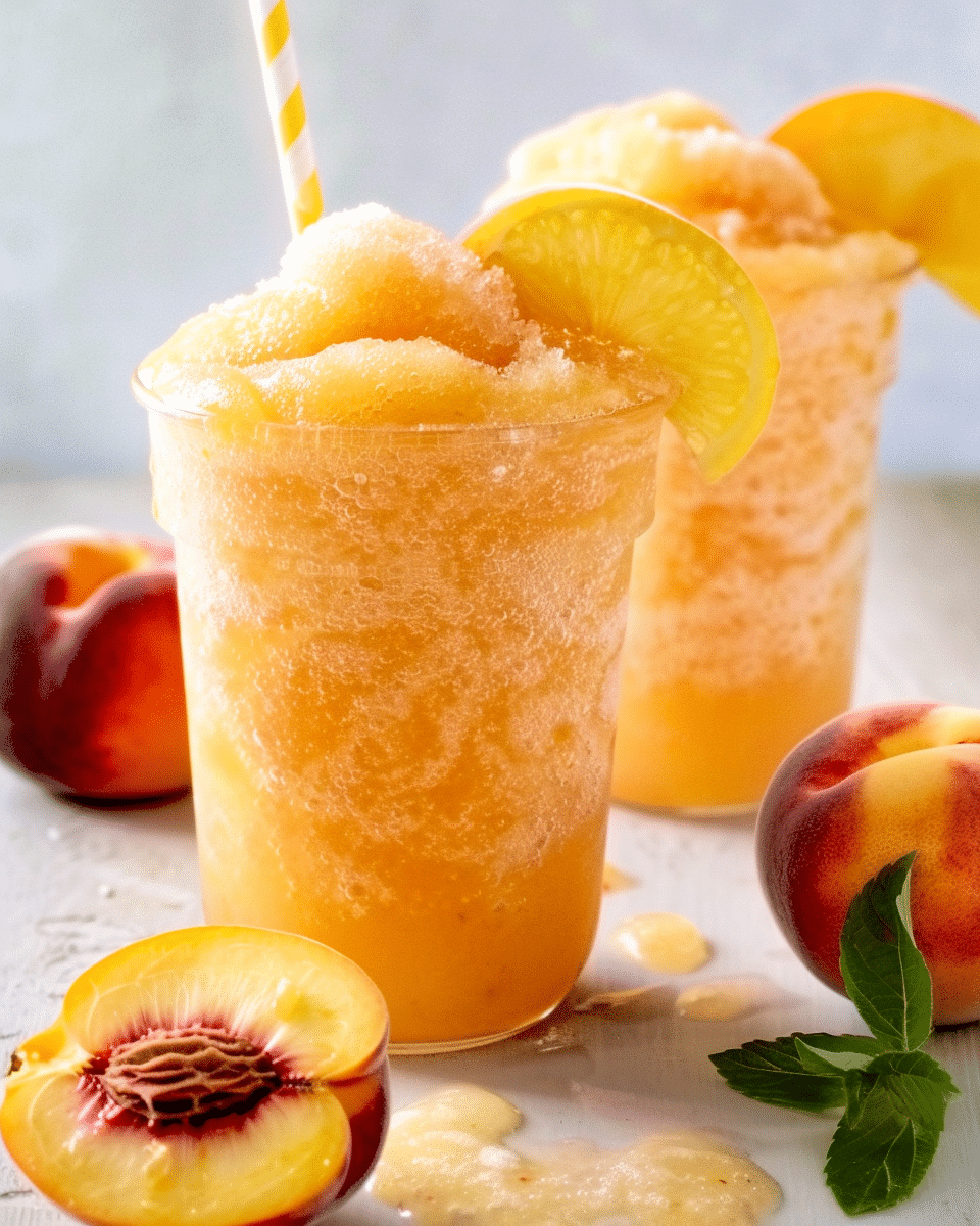 Peach Lemonade Slush