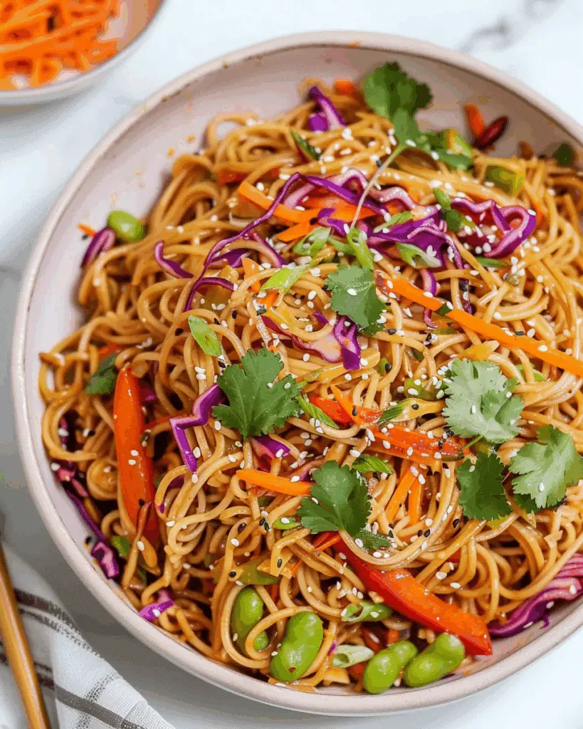 Vegan Rainbow Peanut Noodles