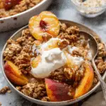 Bourbon Pecan Peach Crisp