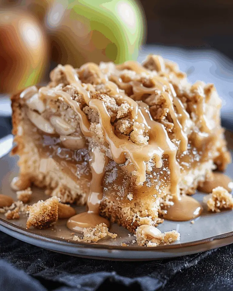 Apple Crumb Cake with Cinnamon Apple Drizzle