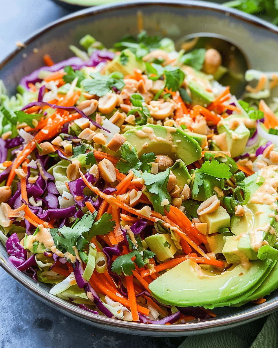 Shredded Thai Salad with Avocado