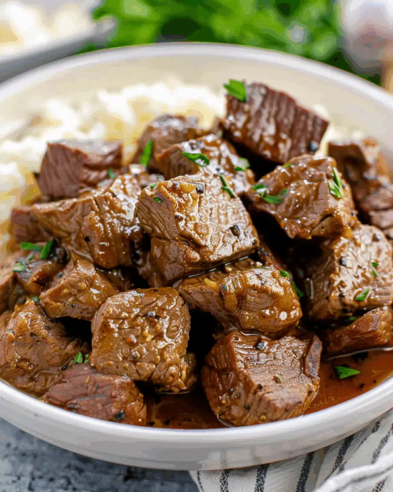 Slow Cooker Garlic Butter Steak Bites