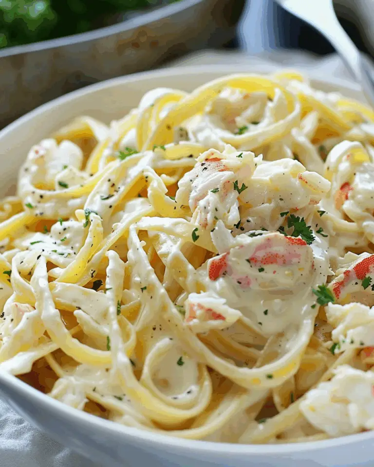 Crab Fettuccine Alfredo Recipe