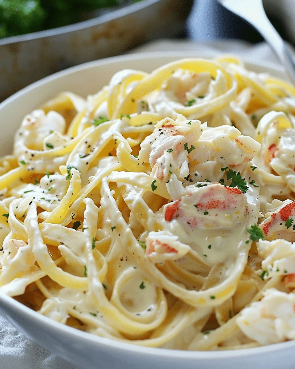 Crab Fettuccine Alfredo Recipe