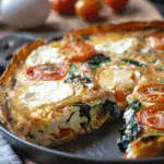 Goat's Cheese Frittata with Spinach and Tomatoes