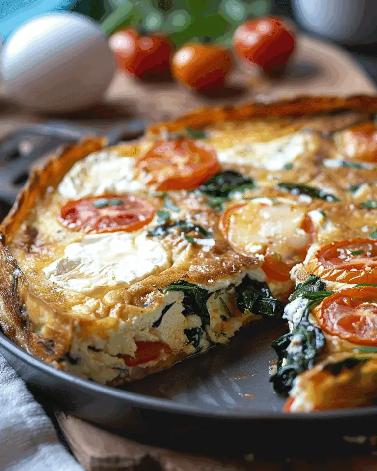 Goat’s Cheese Frittata with Spinach and Tomatoes
