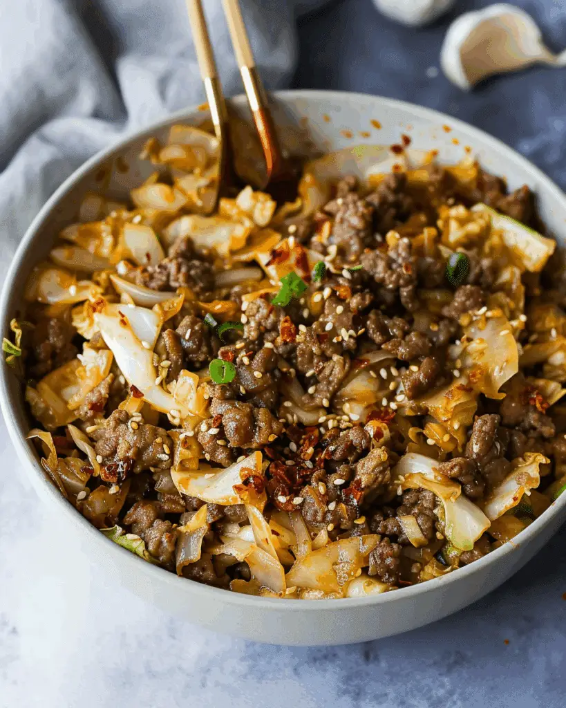 20-Minute Healthy Ground Beef & Cabbage Recipe