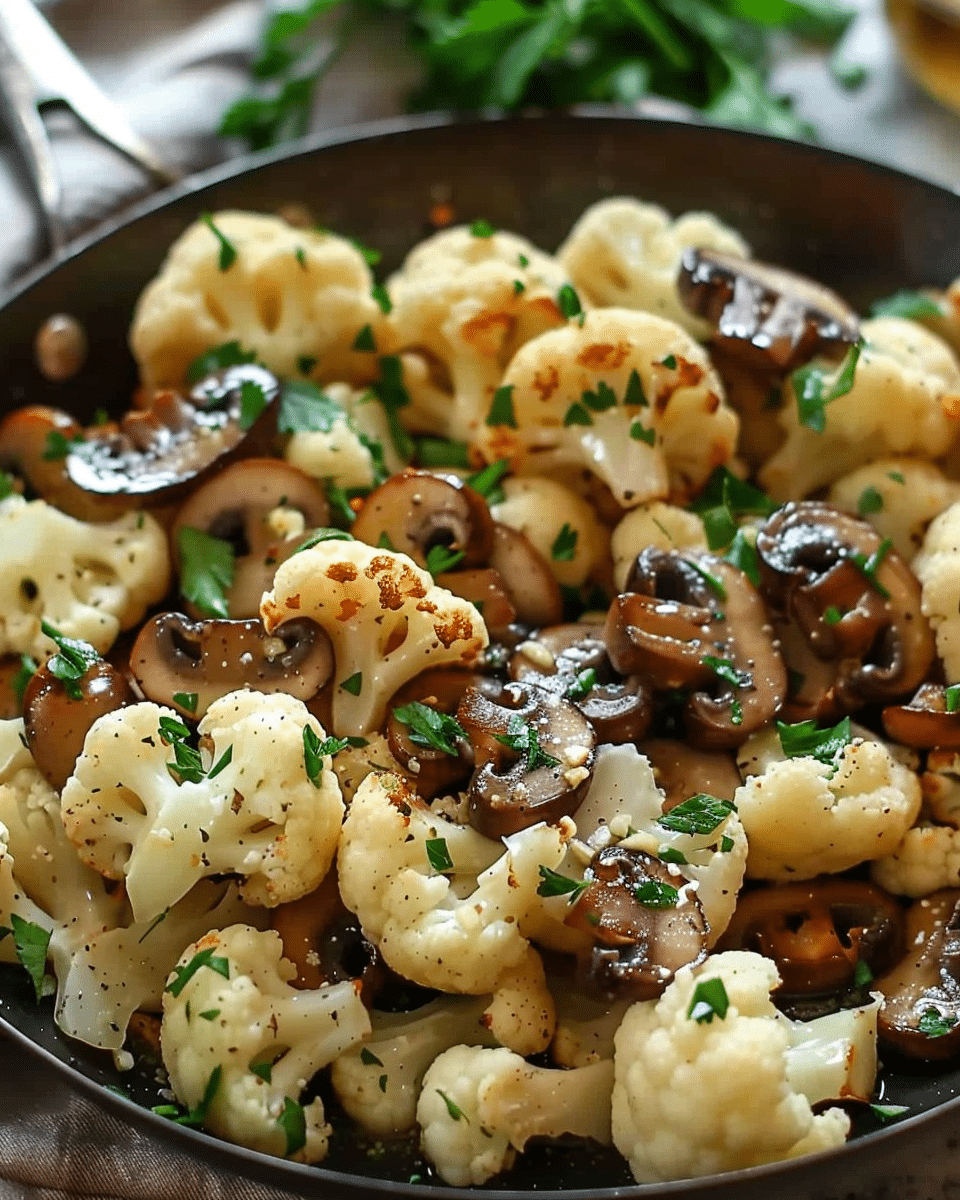 Garlic Cauliflower Mushroom Skillet: Quick & Delicious Dish