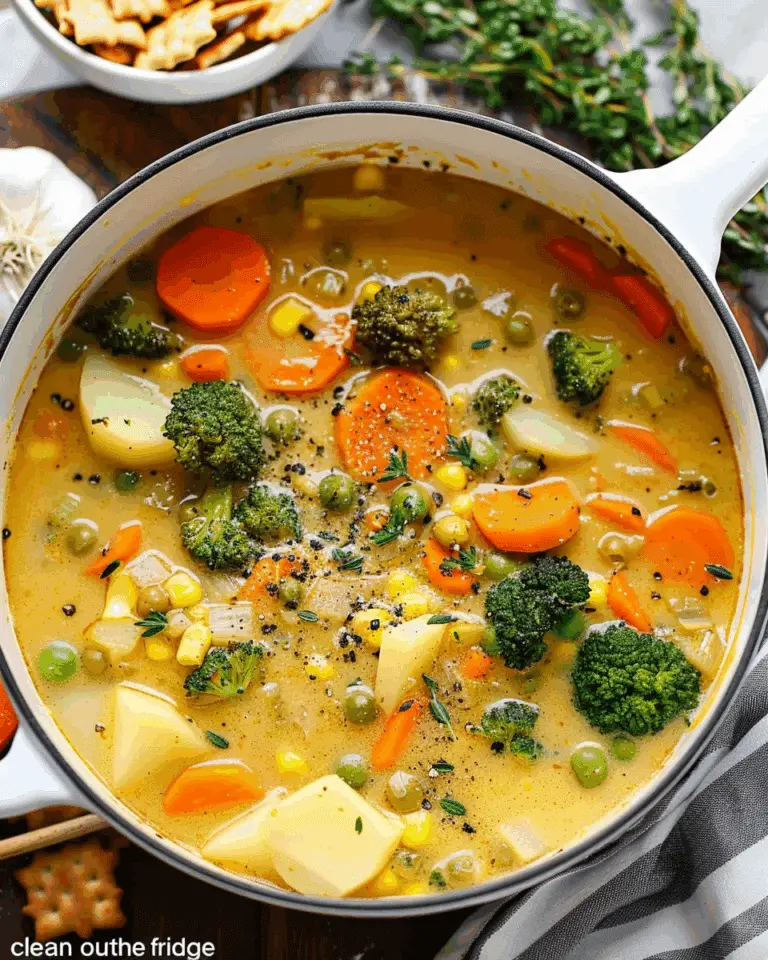 One Pot Creamy Vegetable Soup