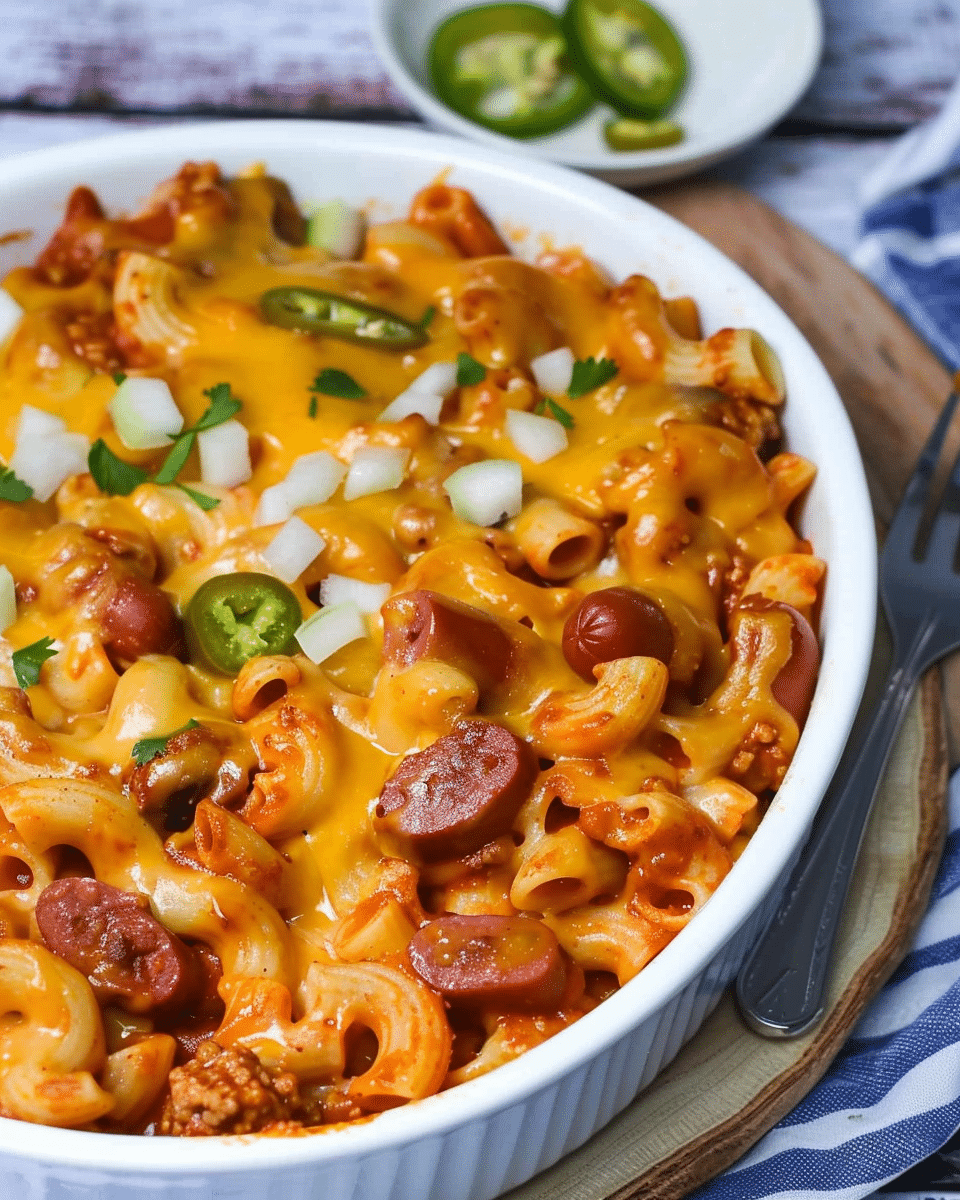 Chili Dog Mac & Cheese (From A Box)