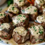 Garlic Butter Steak Bites with a Rich Parmesan Cream Sauce