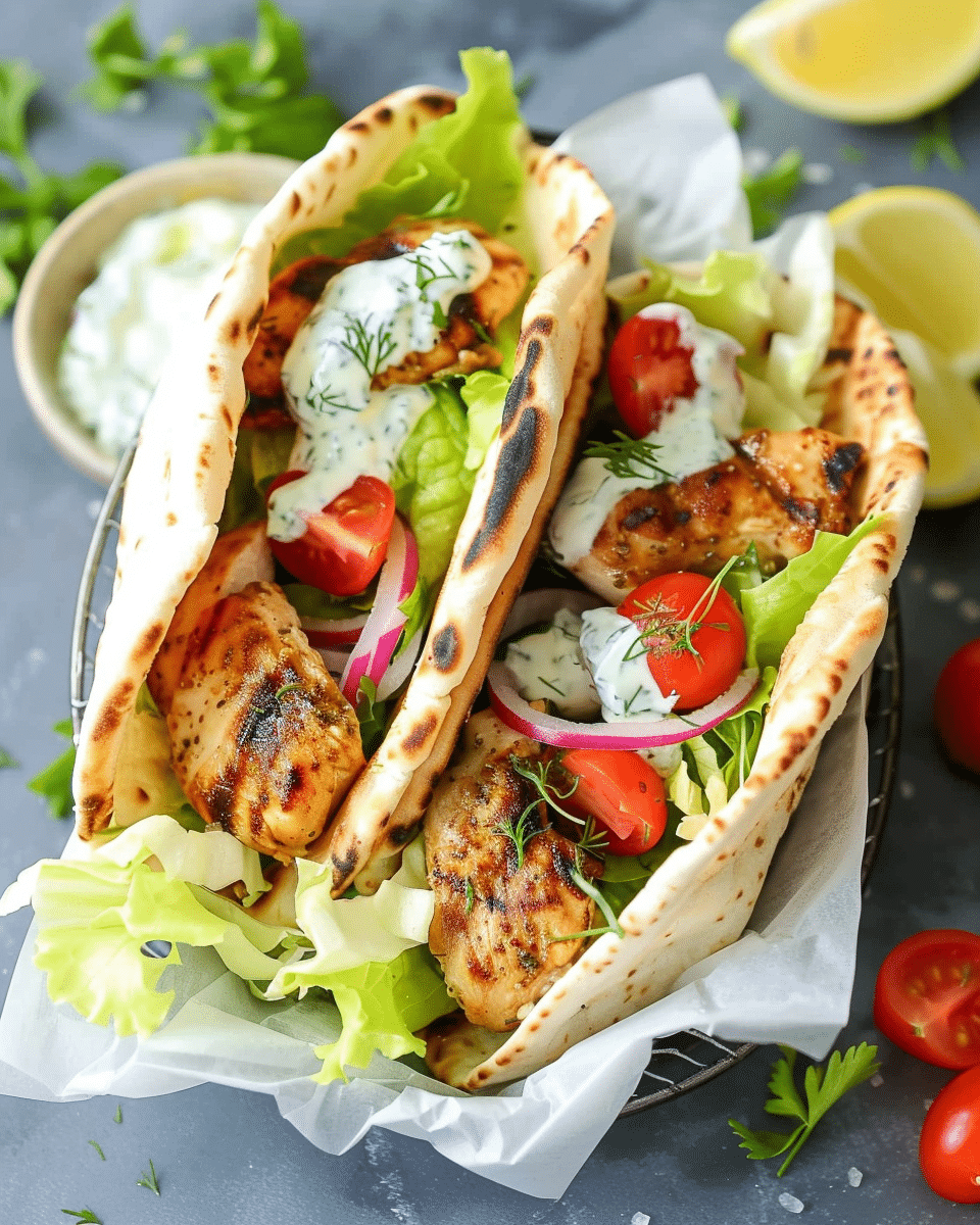 Greek Chicken Gyros