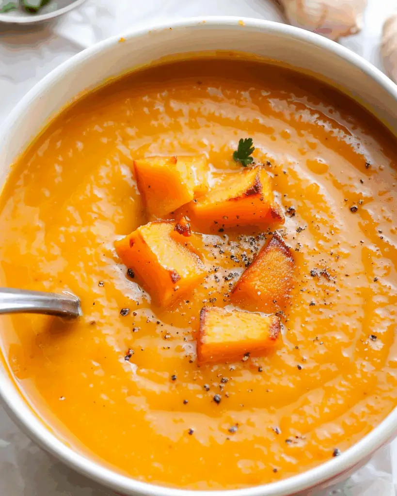 Roasted Butternut Squash Soup with Apple
