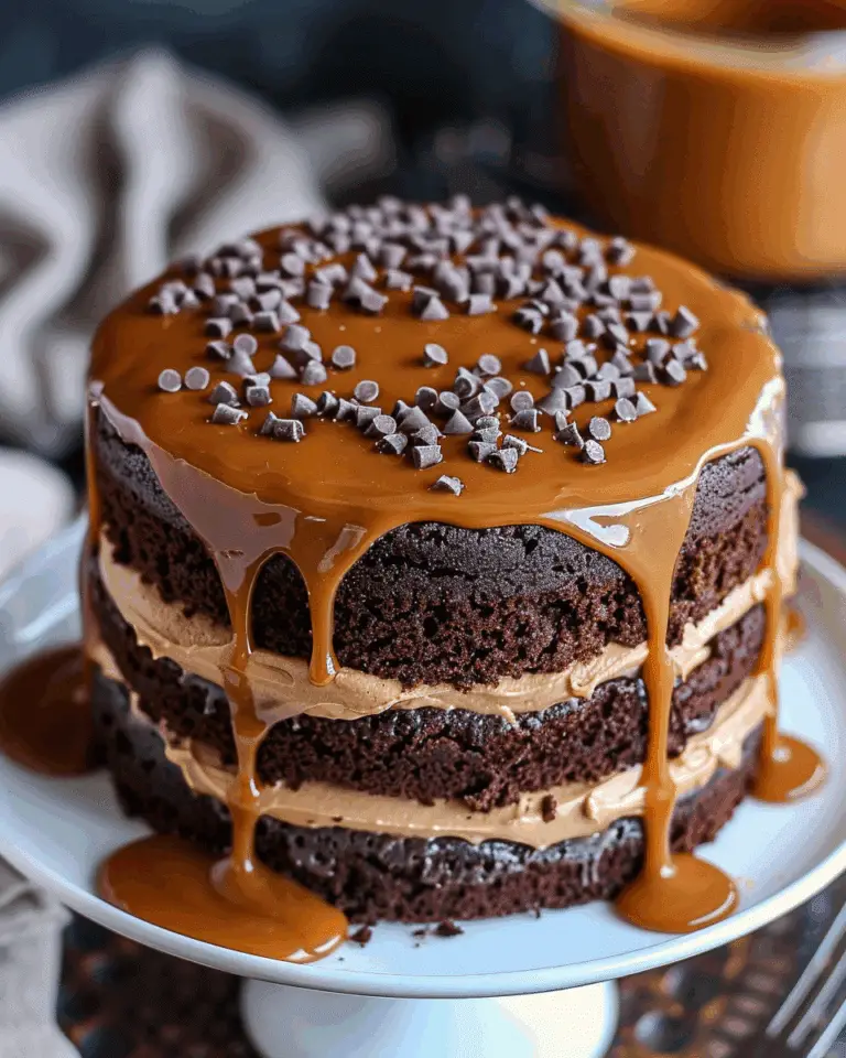 Decadent Salted Caramel Chocolate Cake with Luxurious Caramel Sauce