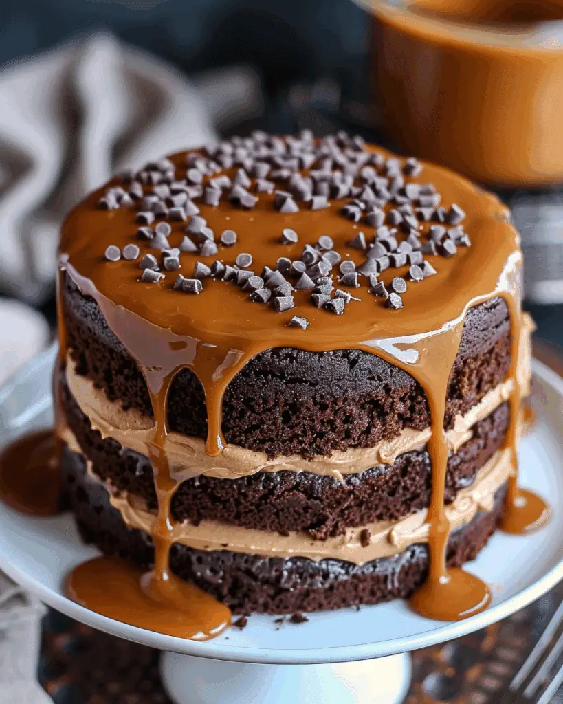 Decadent Salted Caramel Chocolate Cake with Luxurious Caramel Sauce