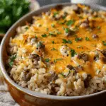 Cheesy Hamburger Rice Casserole