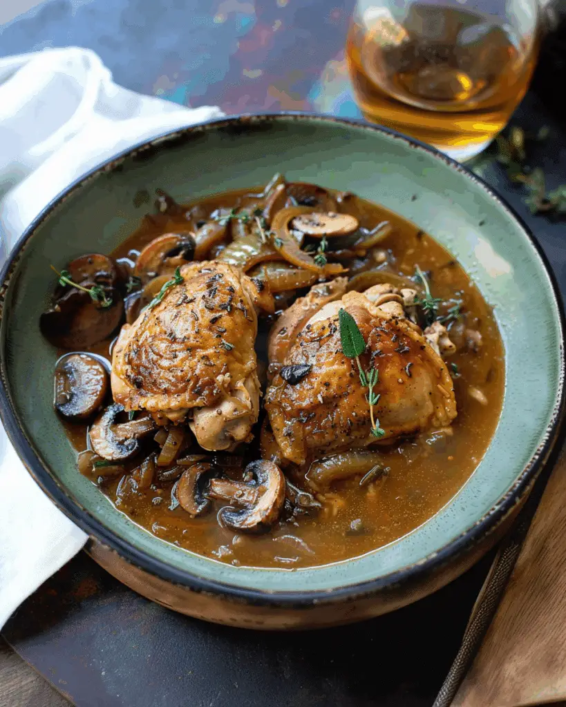 Cider Braised Chicken with Caramelized Onions