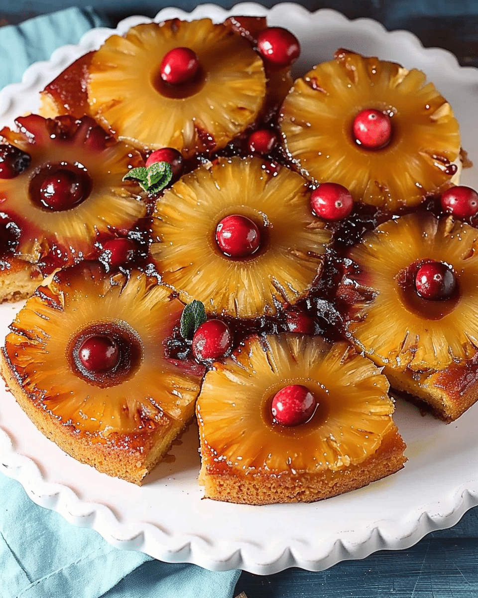 Cranberry Pineapple Upside-Down Cake Recipe