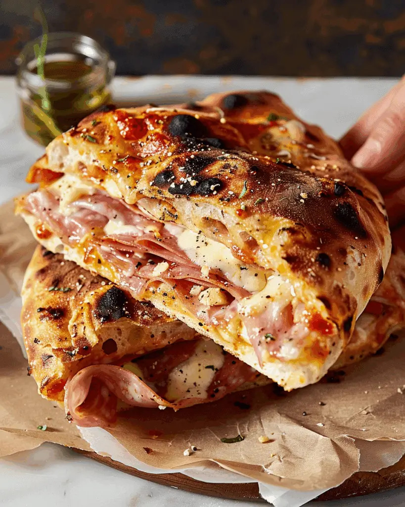 Mortadella Pizza Sandwich