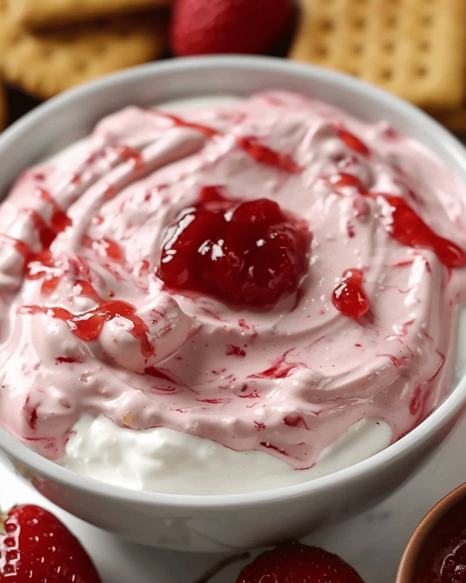 Strawberry Cheesecake Dip (No-Bake, Creamy & Crowd-Pleasing)