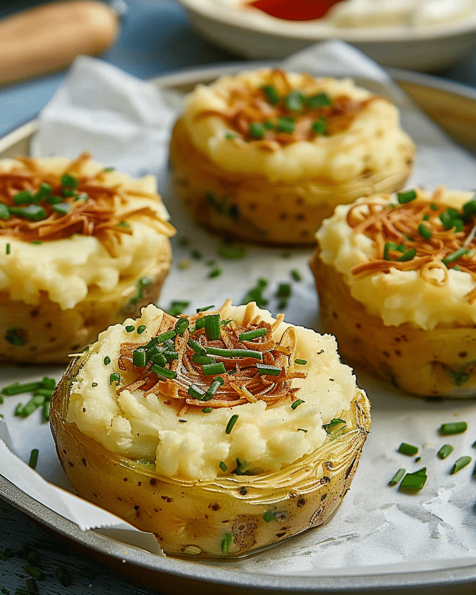 Stuffed Mashed Potato Nests Recipe