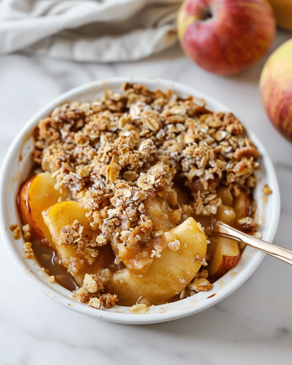 Healthy Breakfast Apple Crumble