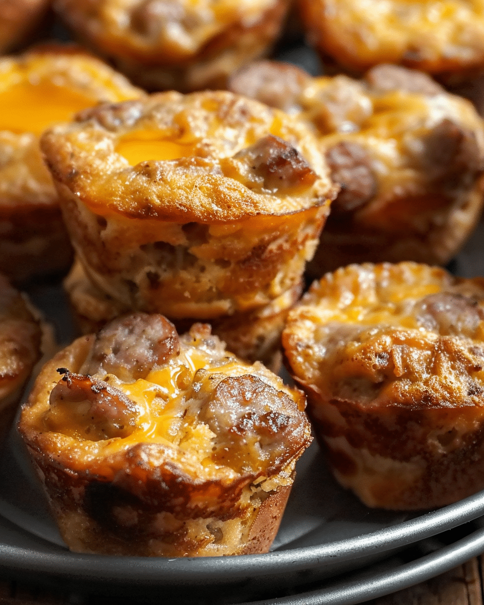 High-Protein Pancake Sausage Mini Muffins